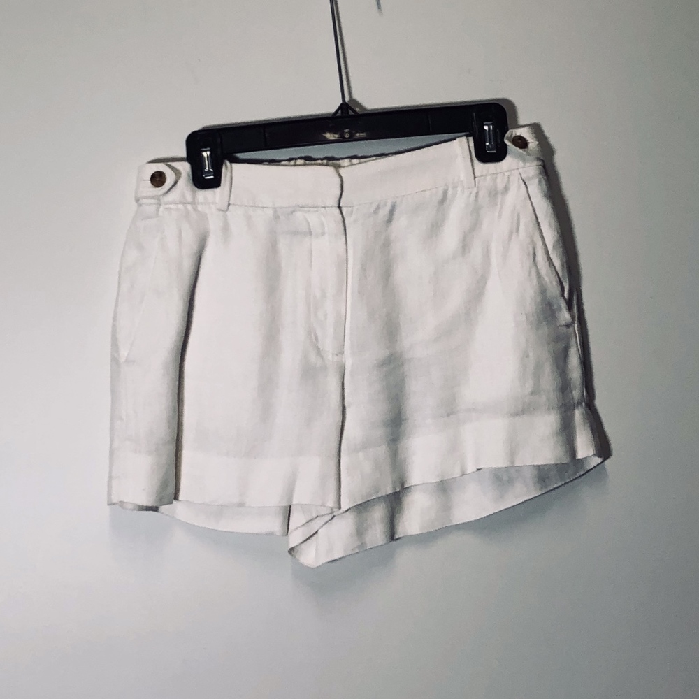 JCrew Linen Shorts White (2)